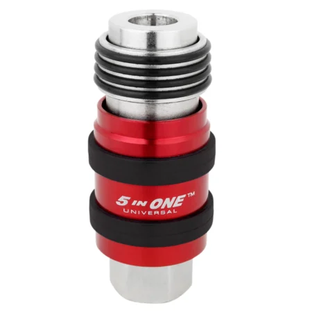 5 In One® Universal Safety Exhaust Quick-Connect Industrial Coupler, 1/4" Male NPT Milton #1750